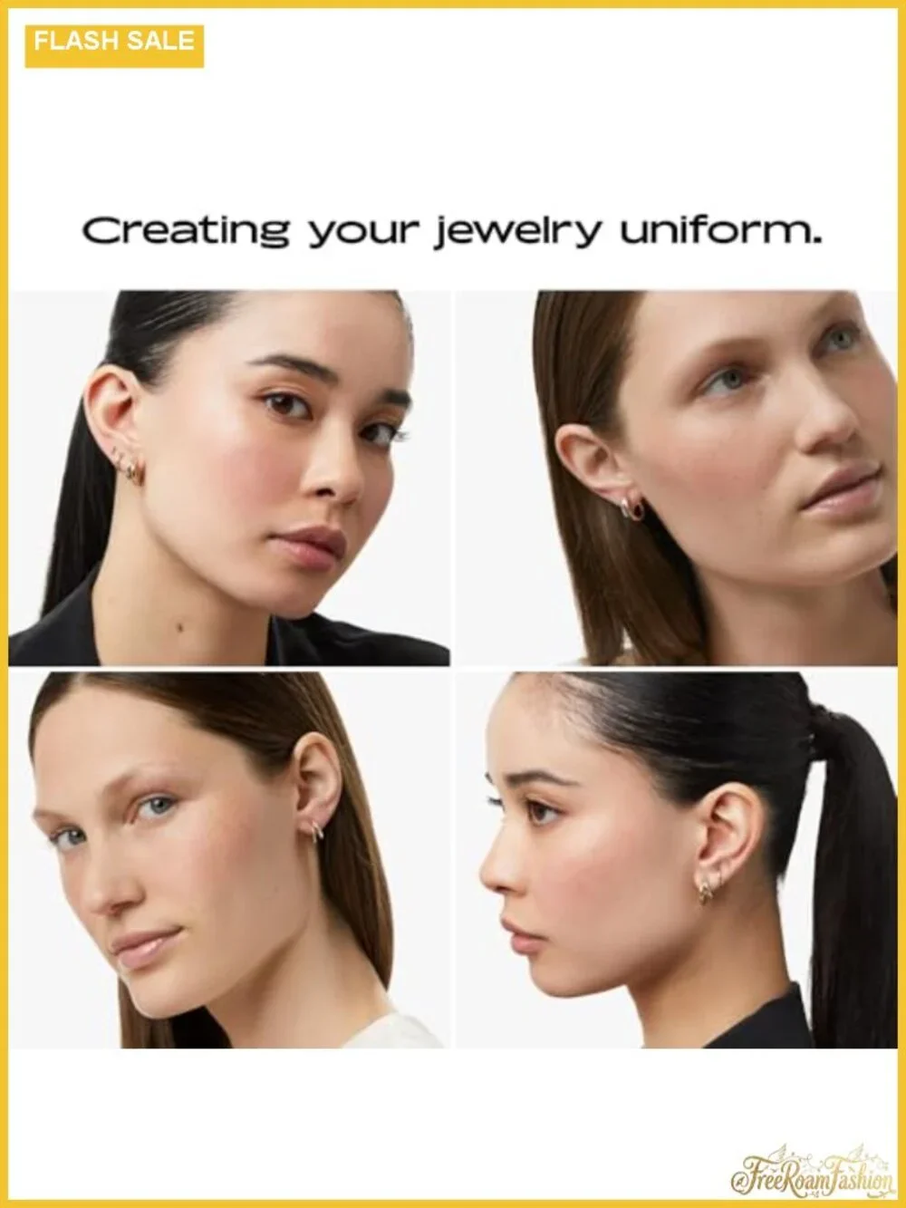 Double Hoop Earrings for Women - Sterling Silver, 14K Gold Plated & Rhodium